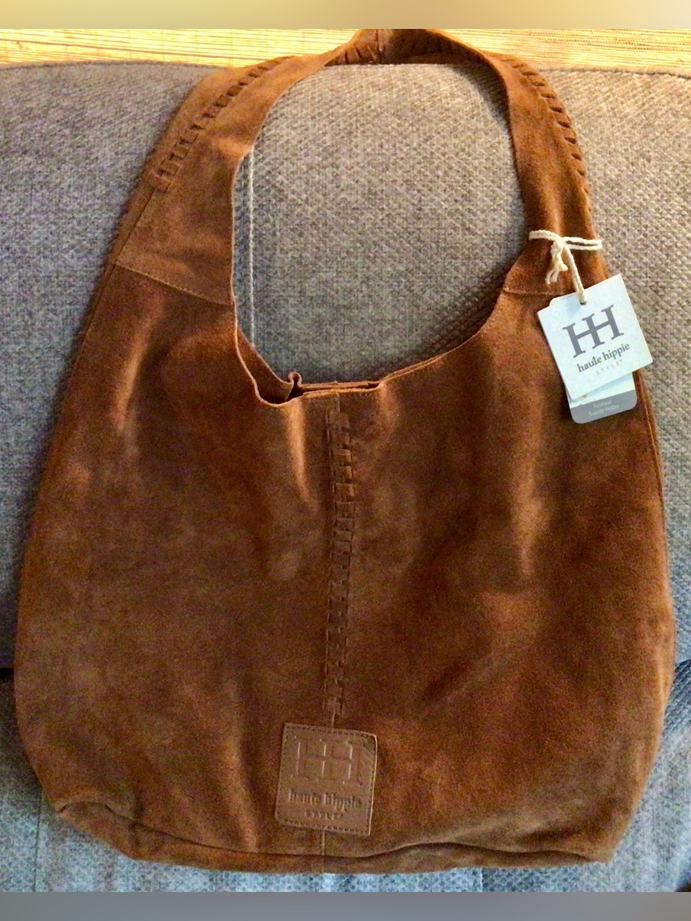 Haute Hippie / Chestnut Brown Slouchy Suede Festival Hobo Bag - NWT - Picture 4 of 14